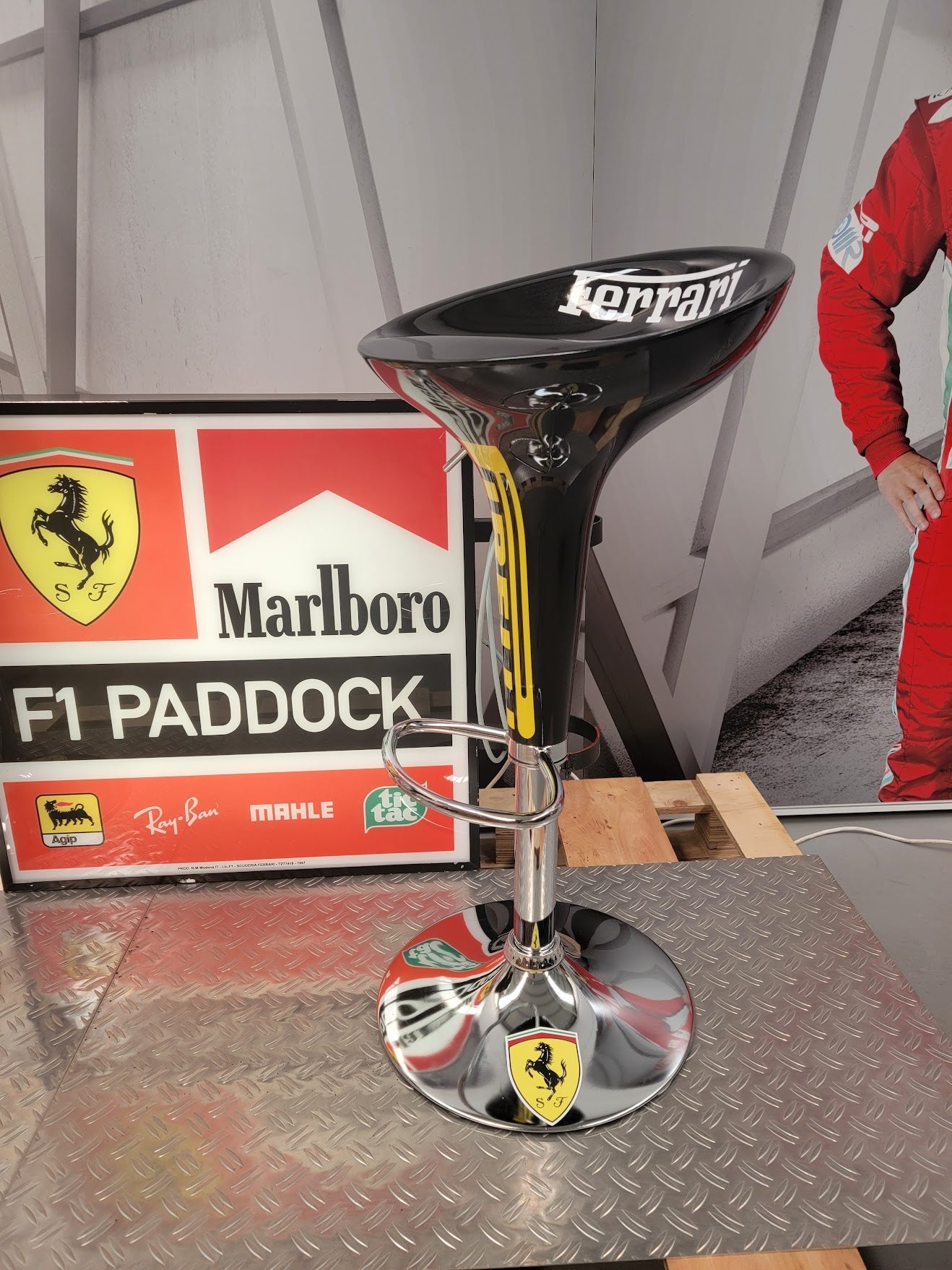 Set of 2 Scuderia Ferrari / Pirelli Stools