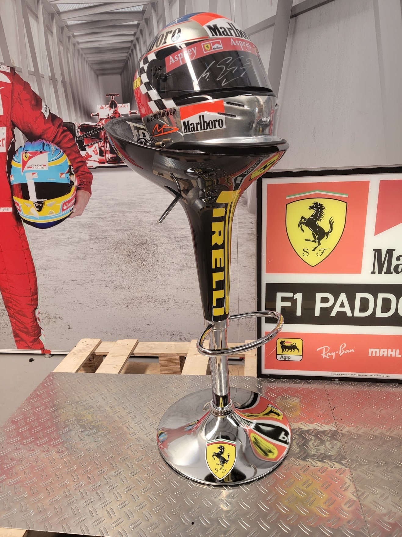 Set of 2 Scuderia Ferrari / Pirelli Stools