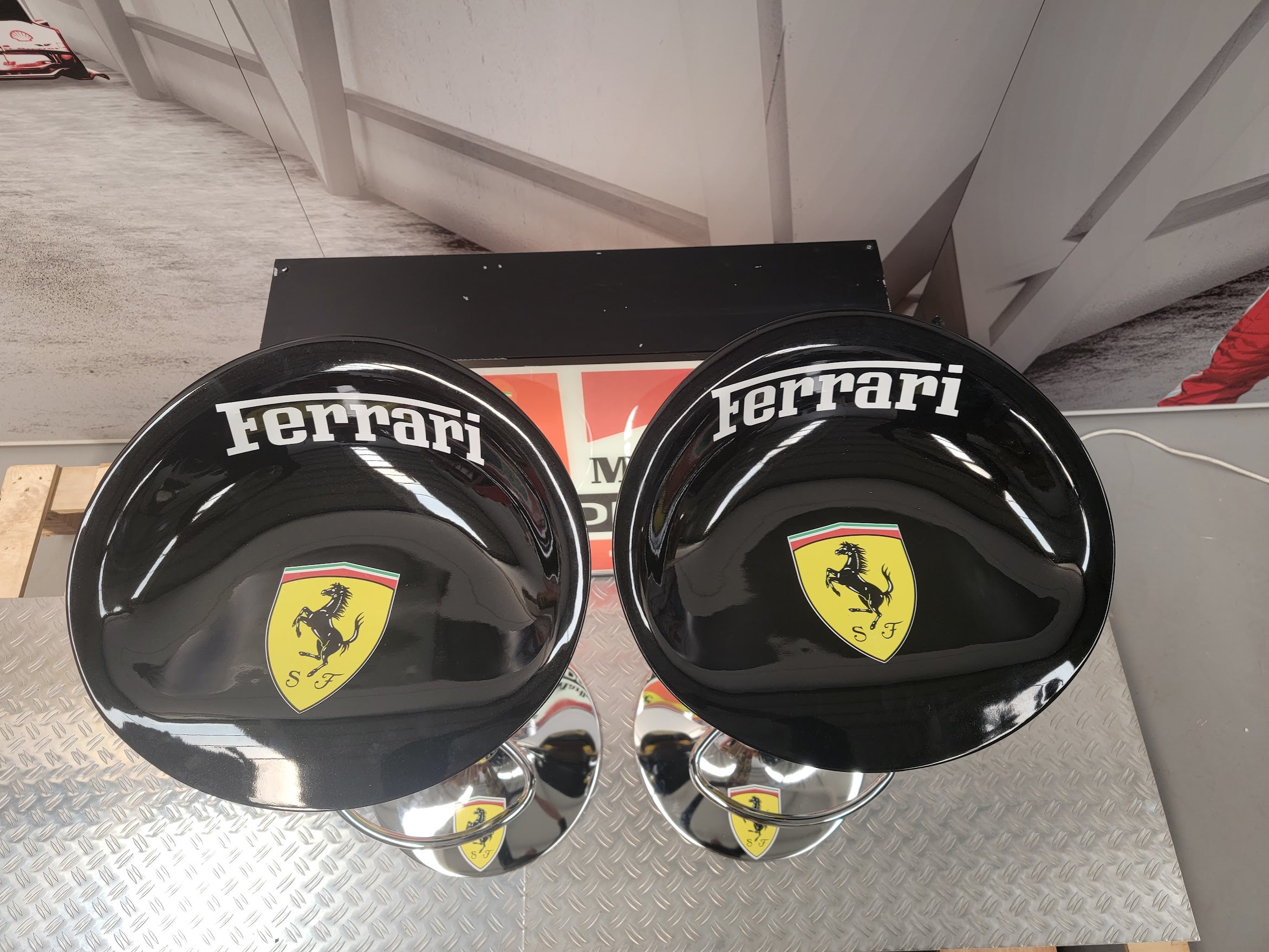 Set of 2 Scuderia Ferrari / Pirelli Stools