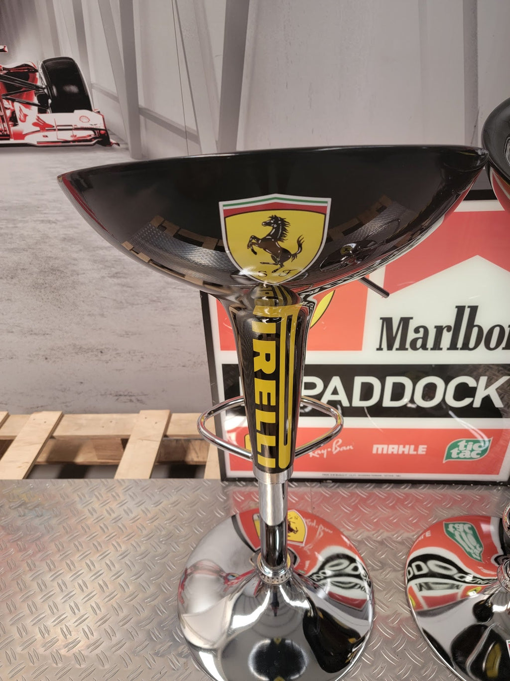 Set of 2 Scuderia Ferrari / Pirelli Stools