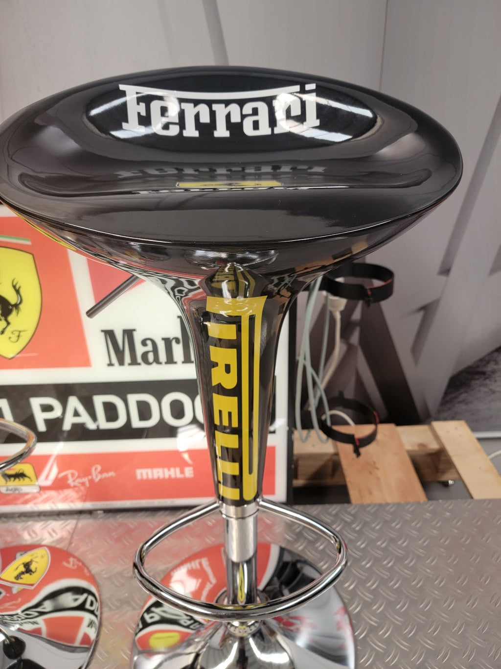 Set of 2 Scuderia Ferrari / Pirelli Stools