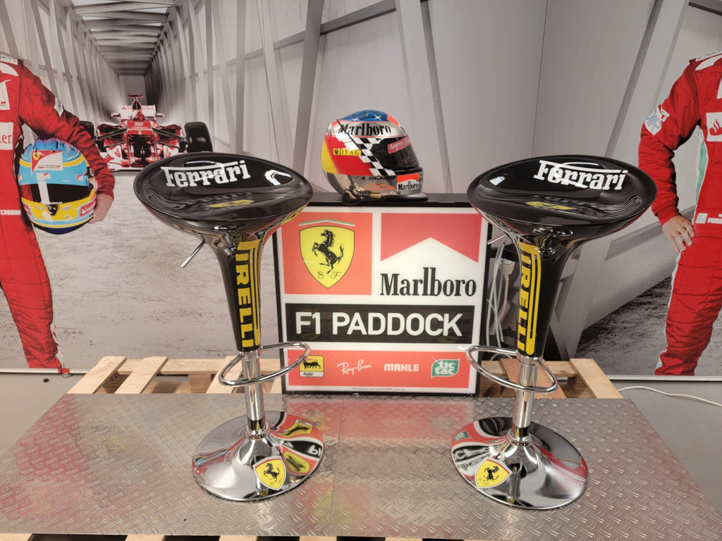 Set of 2 Scuderia Ferrari / Pirelli Stools