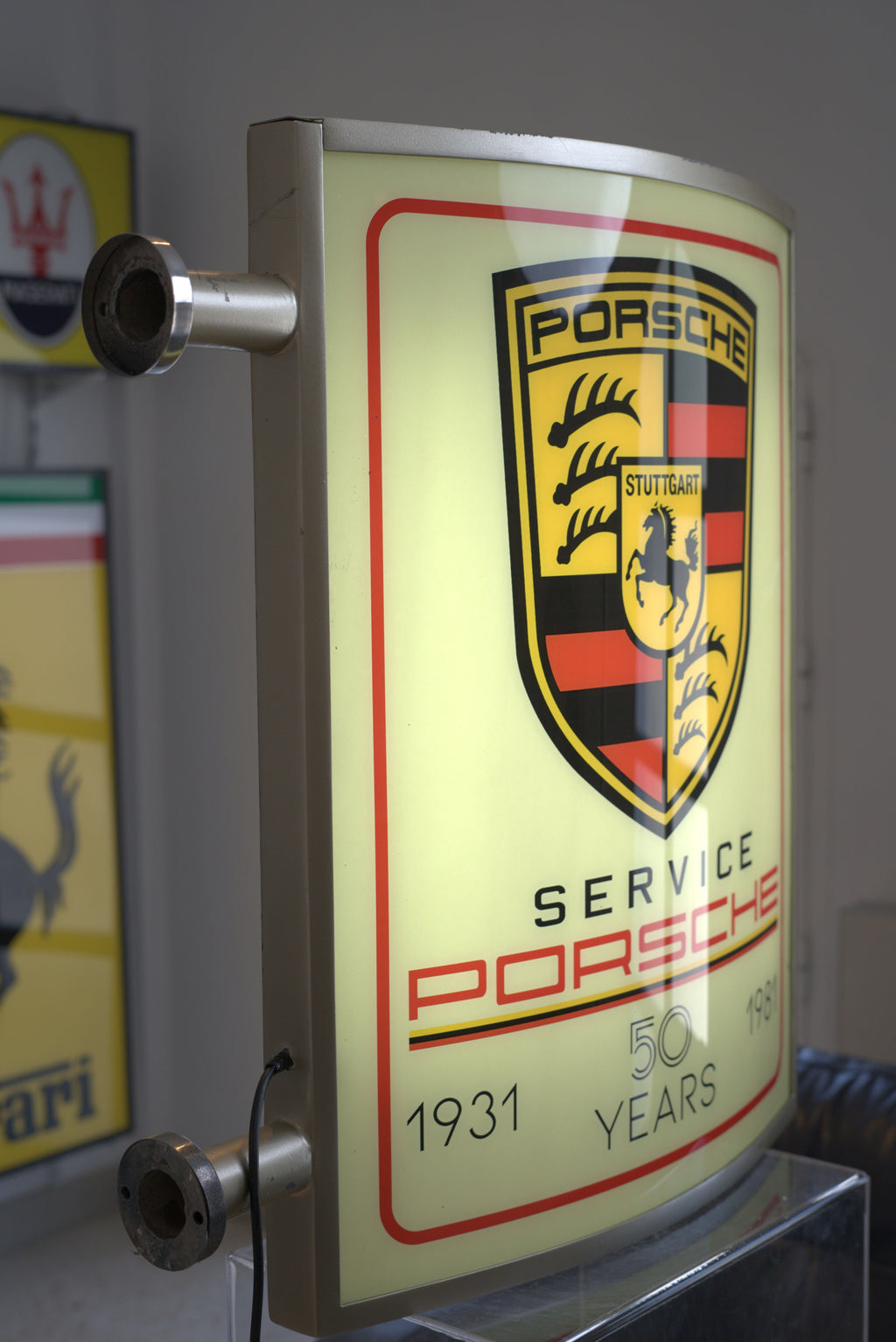 2000s Porsche 50 Jahre Anniversary Double-sided Illuminated Sign