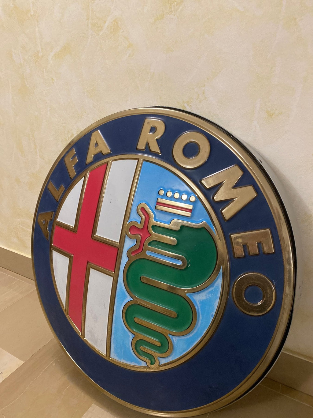 1970s Alfa Romeo official dealer neon illuminated sign