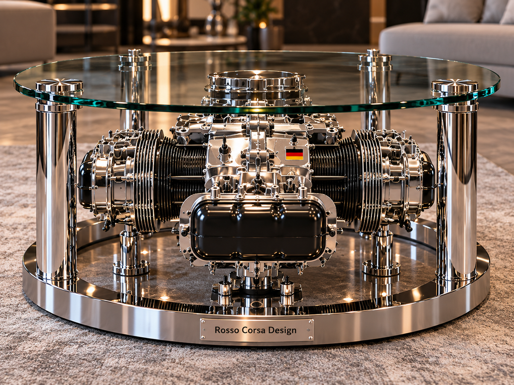 "DAS ORIGINAL": A VOLKSWAGEN TYPE 1 AIR-COOLED FLAT-FOUR COFFEE TABLE