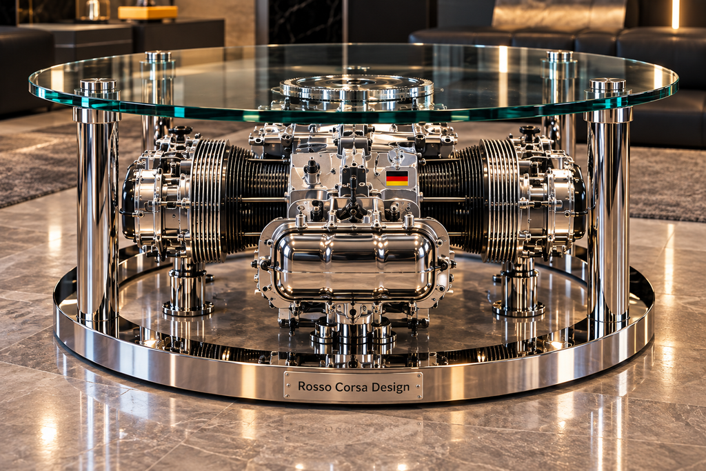 "DAS ORIGINAL": A VOLKSWAGEN TYPE 1 AIR-COOLED FLAT-FOUR COFFEE TABLE