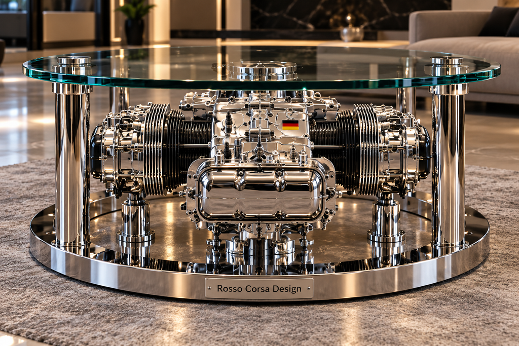 "DAS ORIGINAL": A VOLKSWAGEN TYPE 1 AIR-COOLED FLAT-FOUR COFFEE TABLE