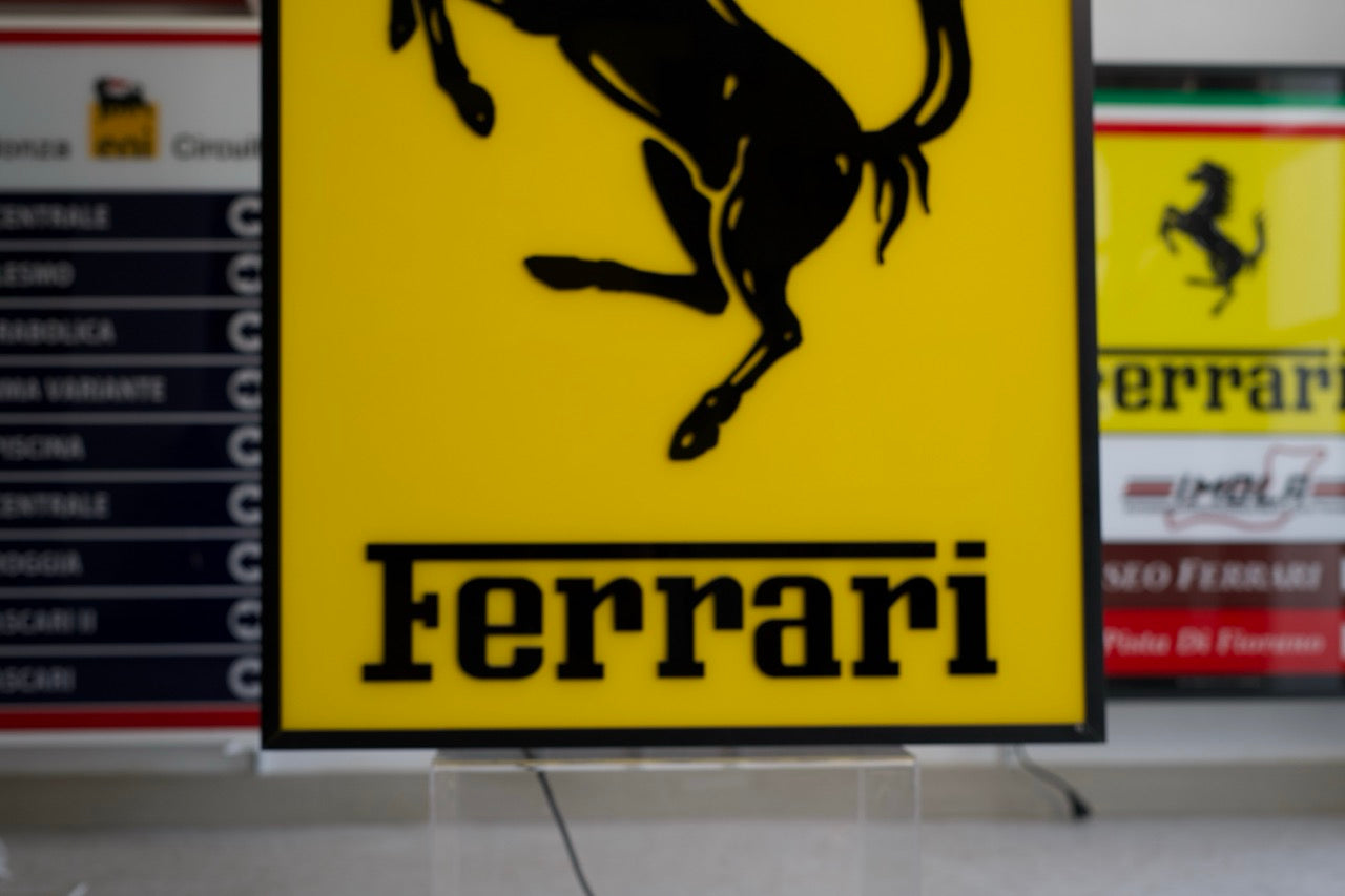 1995 Ferrari Official Dealer Embossed Illuminated Sign LIMITED EDITION