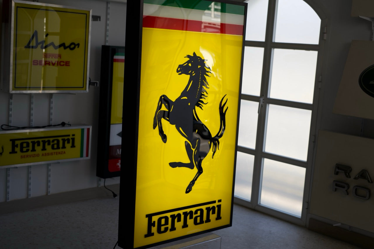 1995 Ferrari Official Dealer Embossed Illuminated Sign LIMITED EDITION