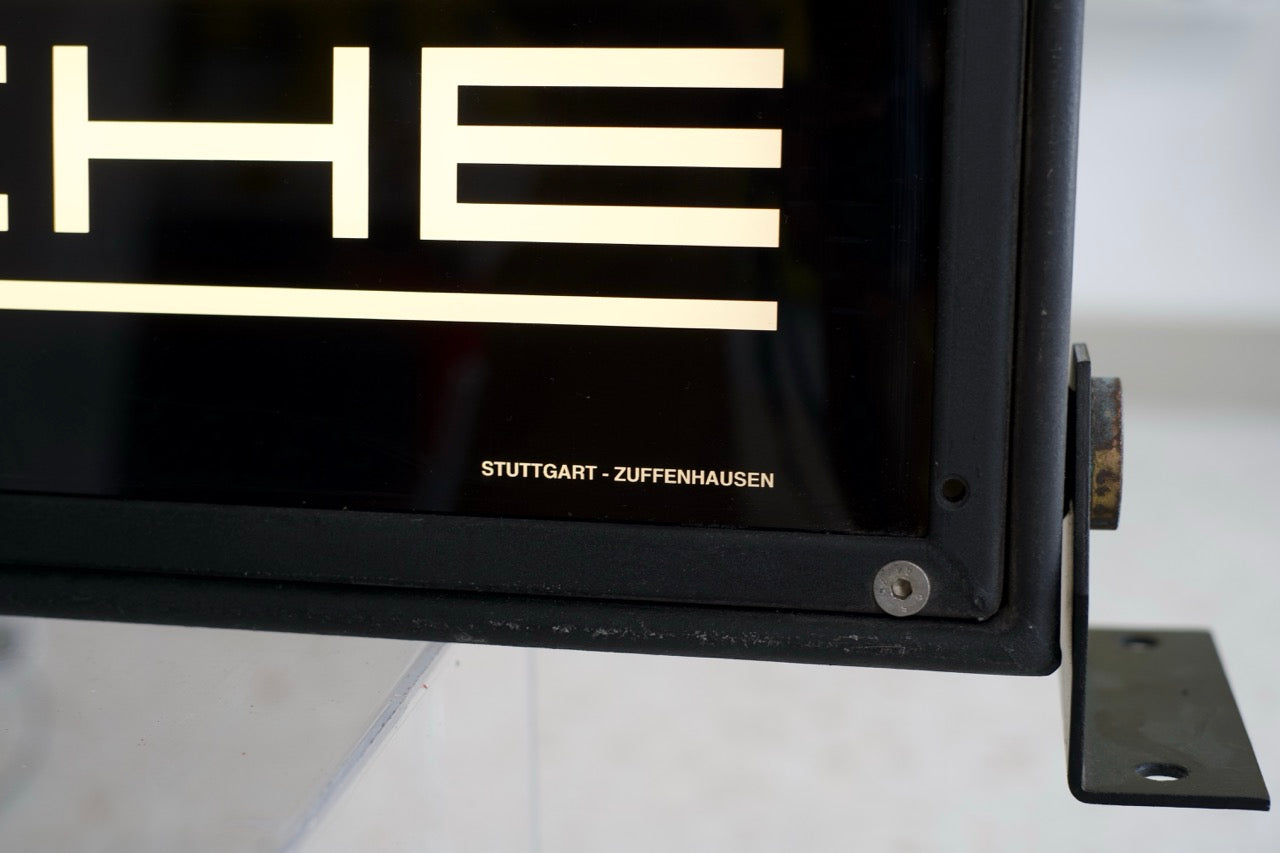 1980s Porsche dealership vintage illuminated sign