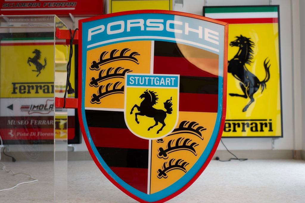 Porsche Crest Illuminated Sign
