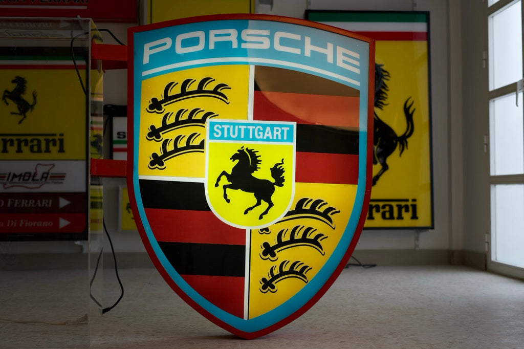 Porsche Crest Illuminated Sign
