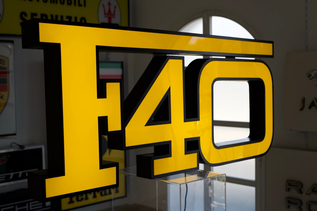 1990s Ferrari F40 official dealership illuminated sign