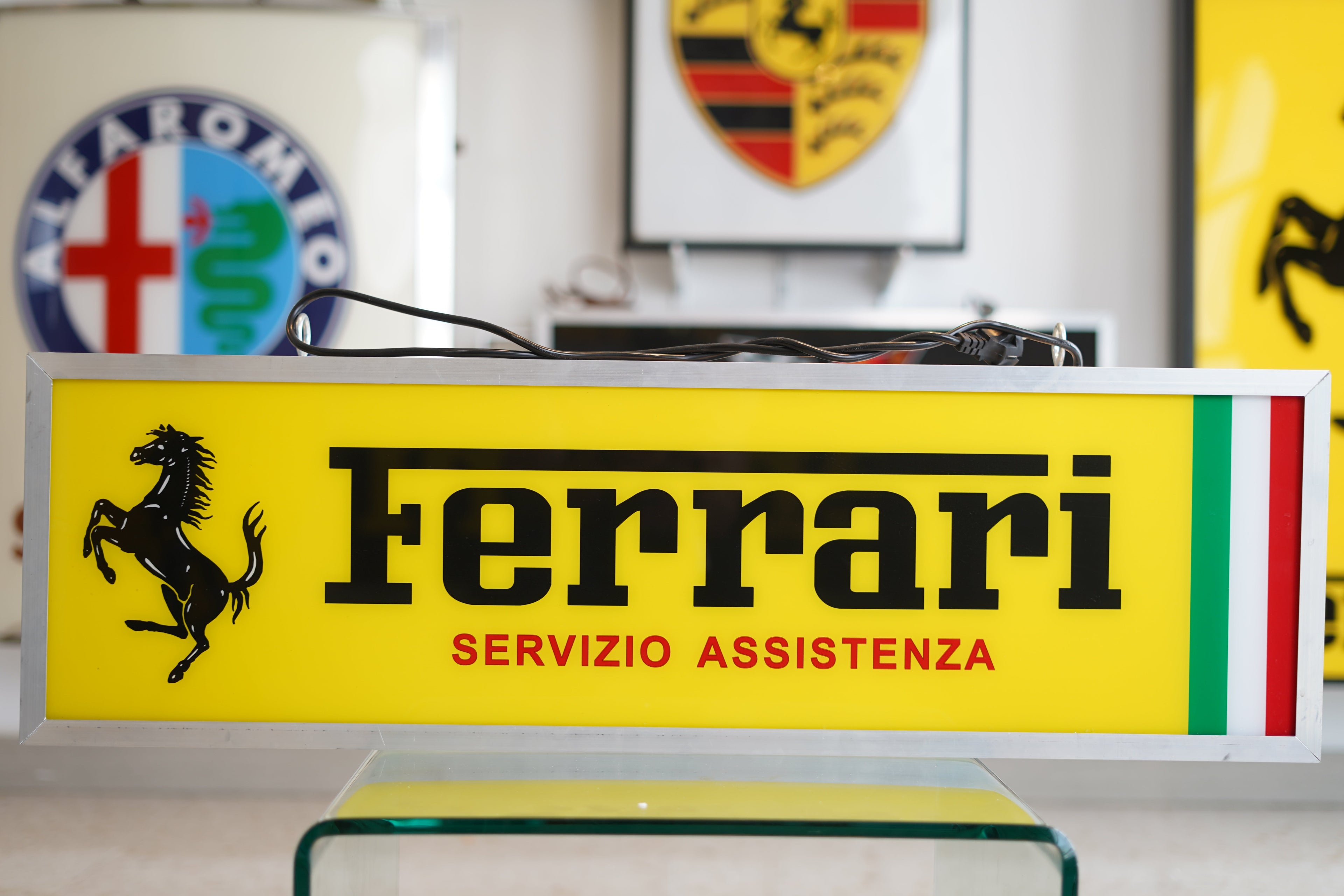 1980s Ferrari Servizio Assistenza official dealership limited edition sign