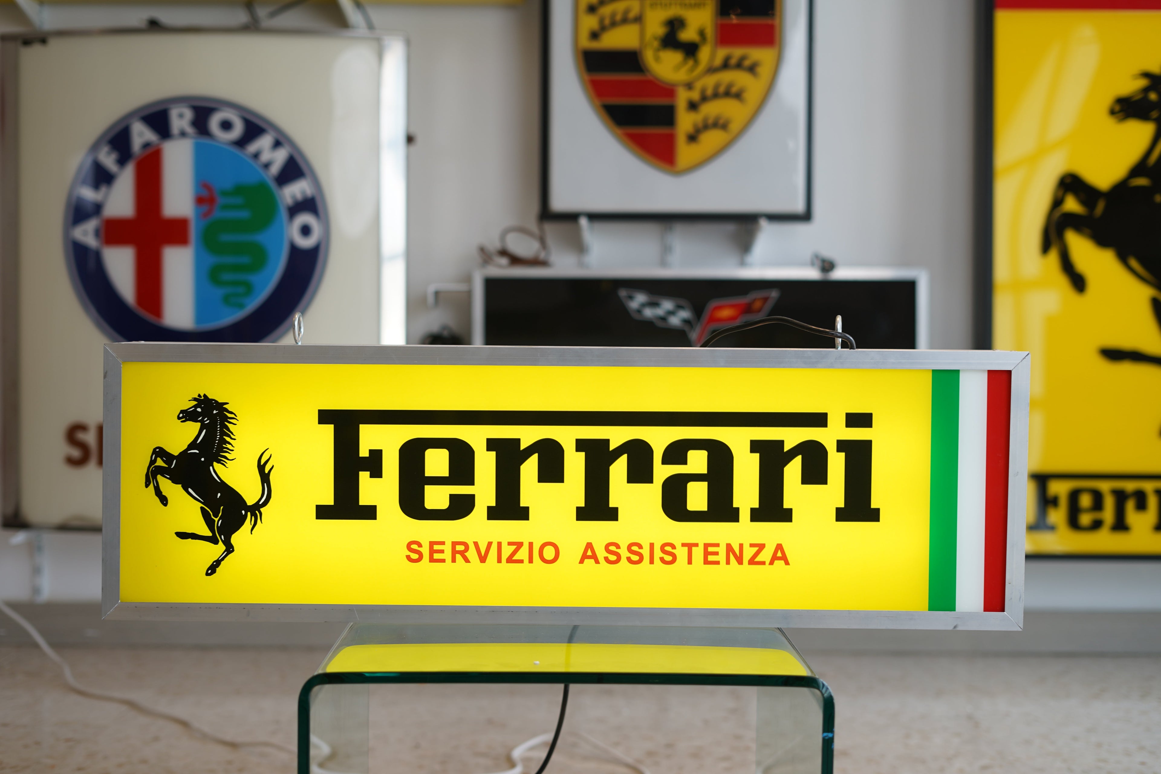 1980s Ferrari Servizio Assistenza official dealership limited edition sign