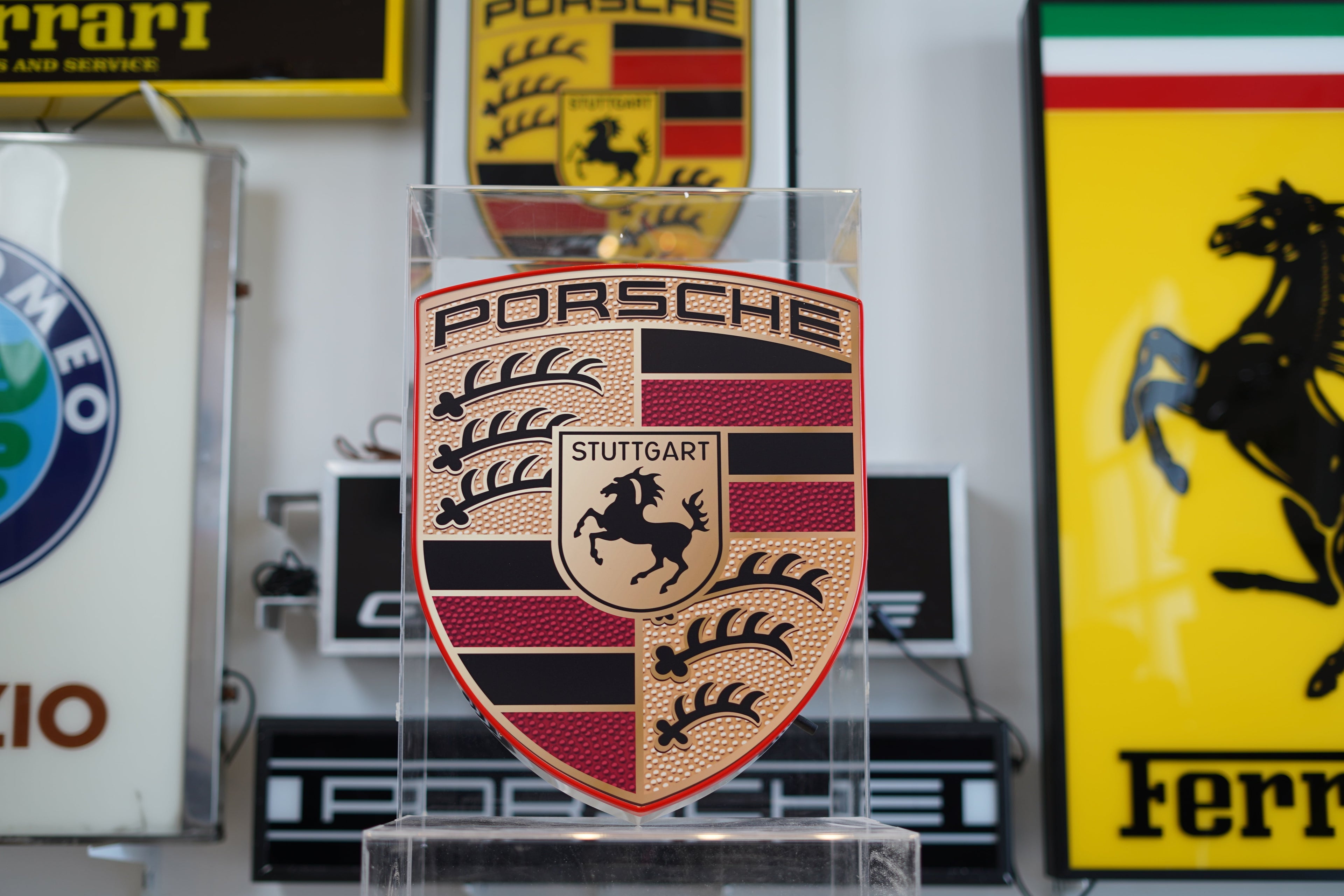 2010s Porsche dealership illuminated Sign