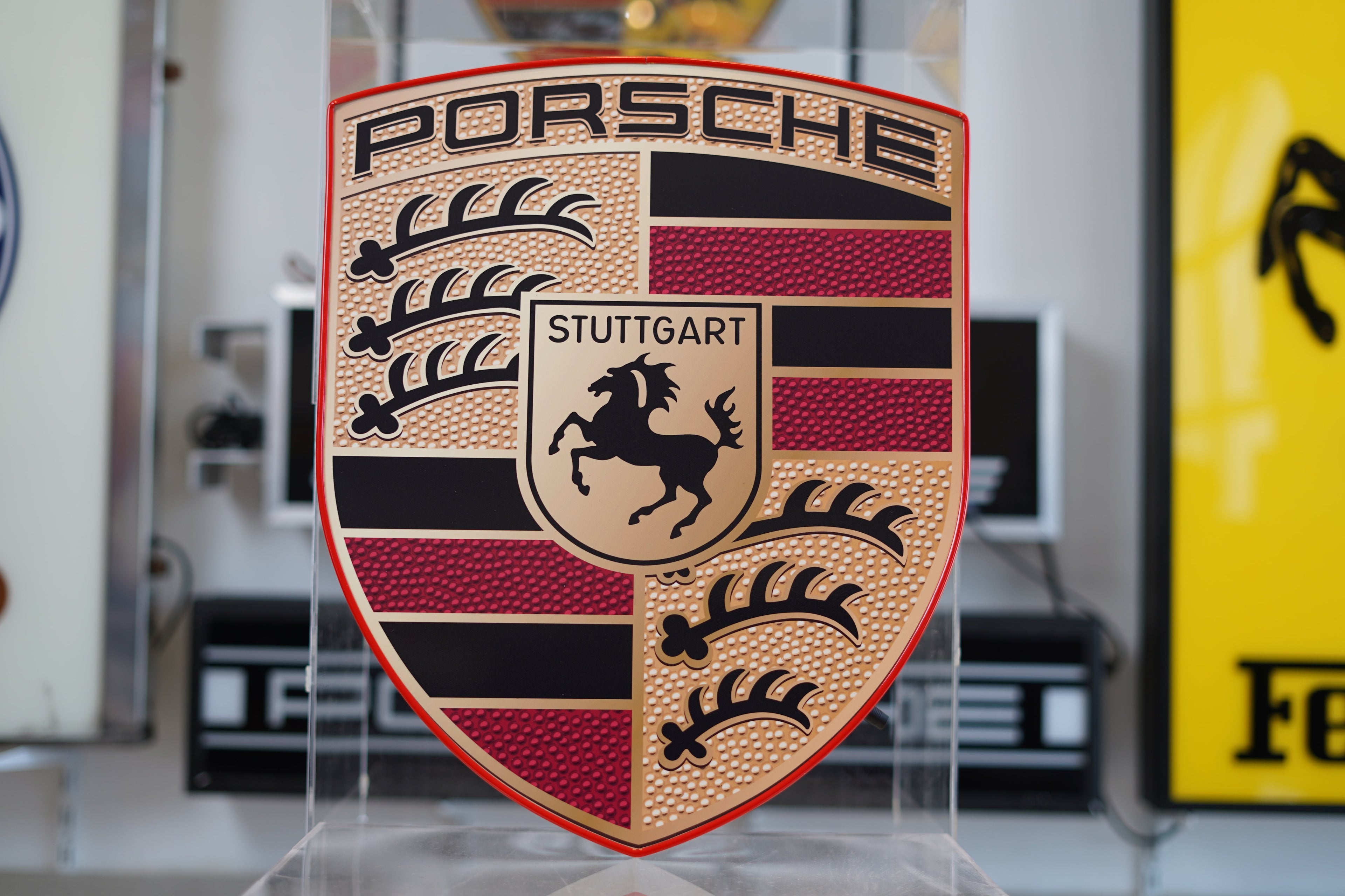 2010s Porsche dealership illuminated Sign