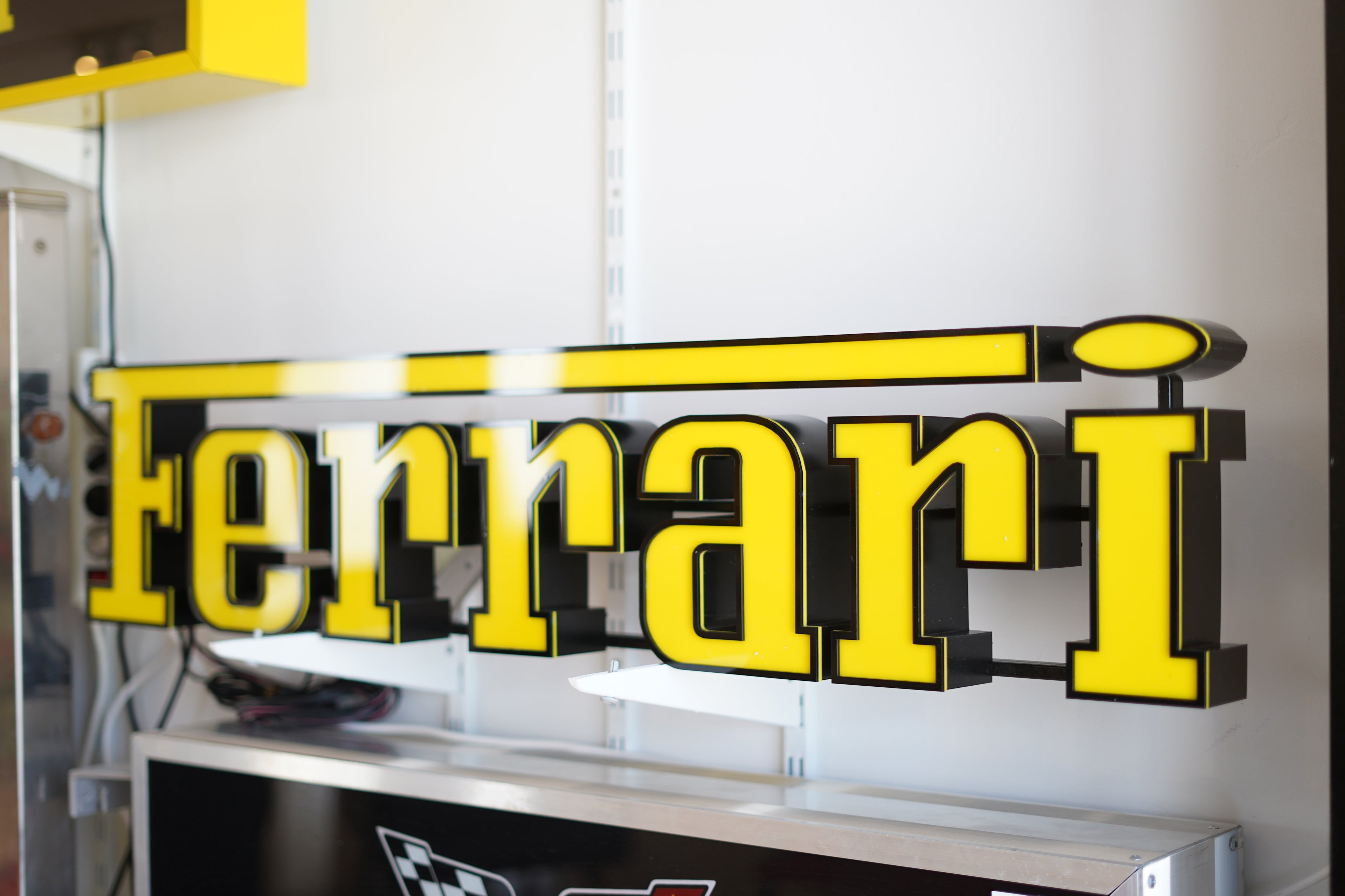 2015 Ferrari lettering illuminated sign