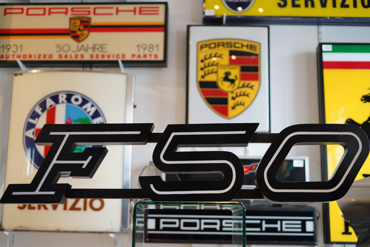 1995 Ferrari F50 official dealership illuminated sign