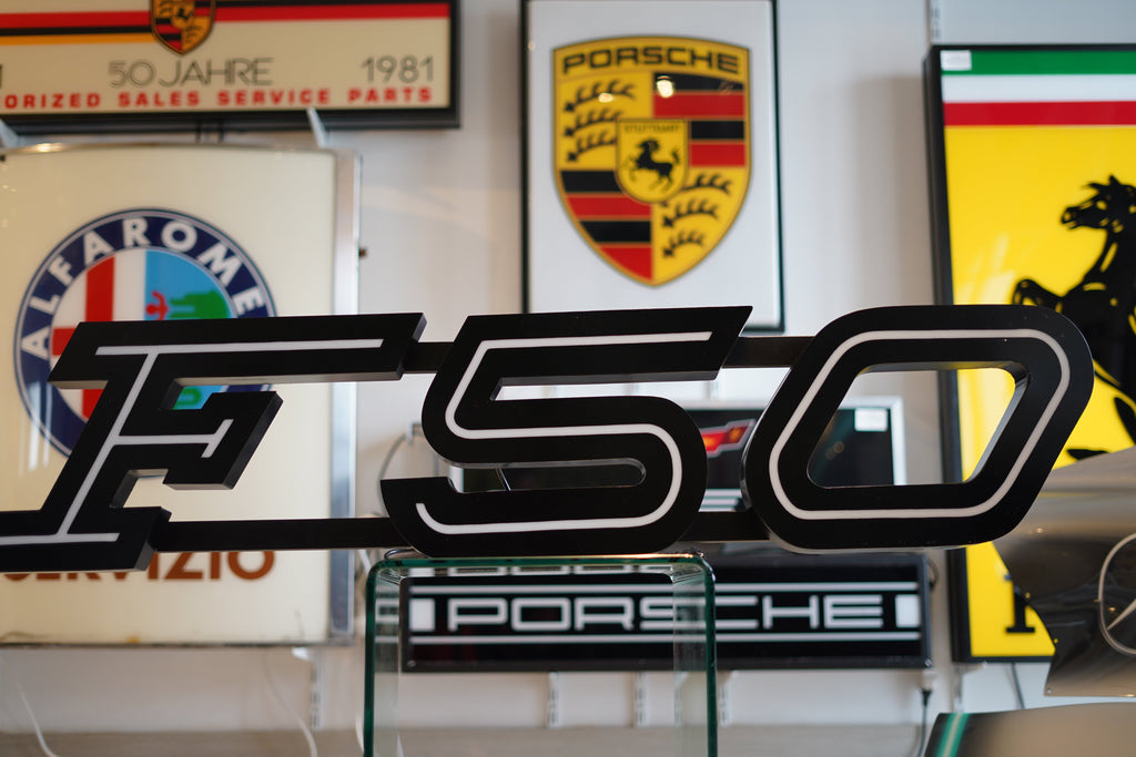 1995 Ferrari F50 official dealership illuminated sign
