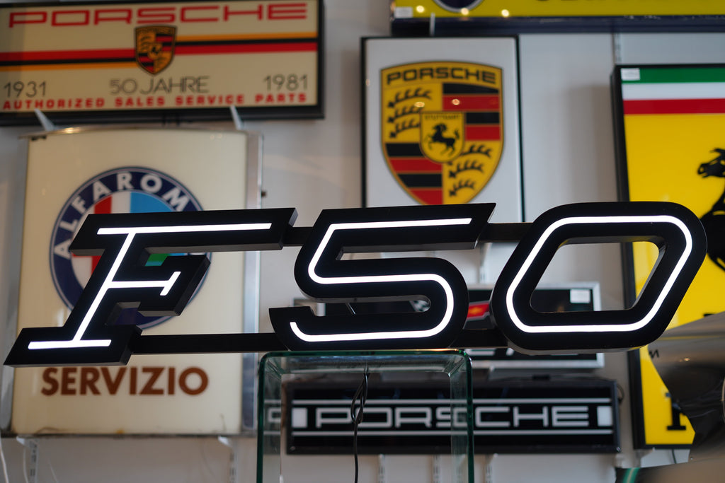 1995 Ferrari F50 official dealership illuminated sign