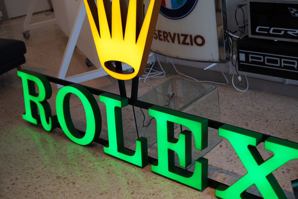 2000s Rolex official dealer illuminated sign