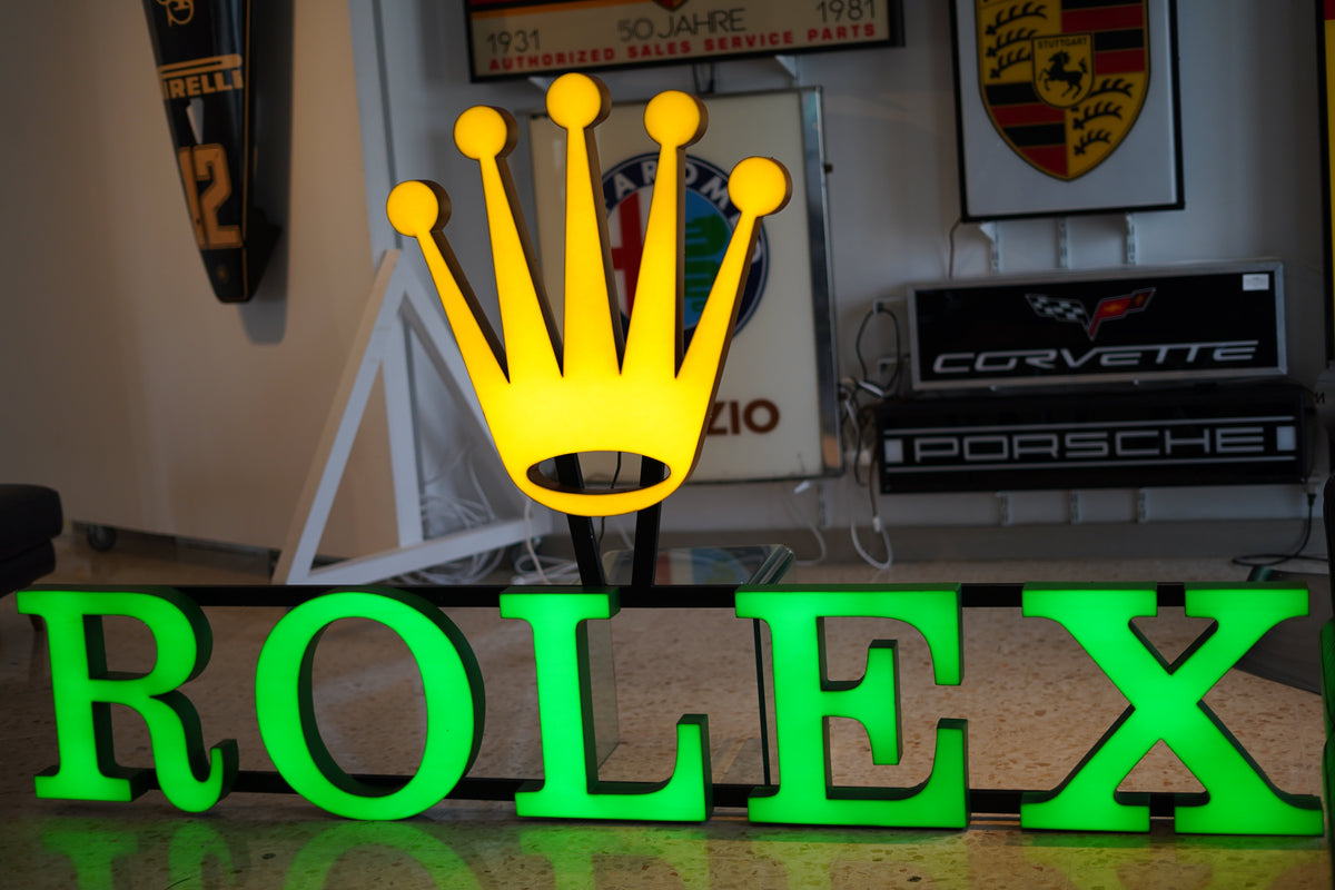 2000s Rolex official dealer illuminated sign