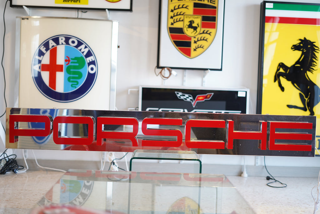 Porsche Illuminated Reflective Dealer Sign