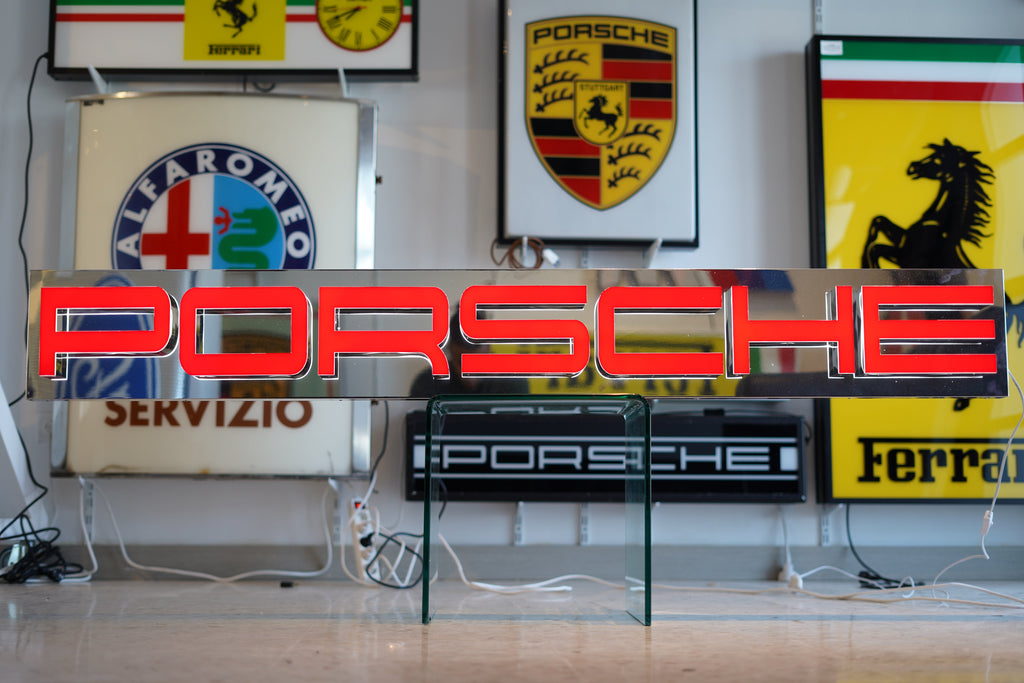 Porsche Illuminated Reflective Dealer Sign