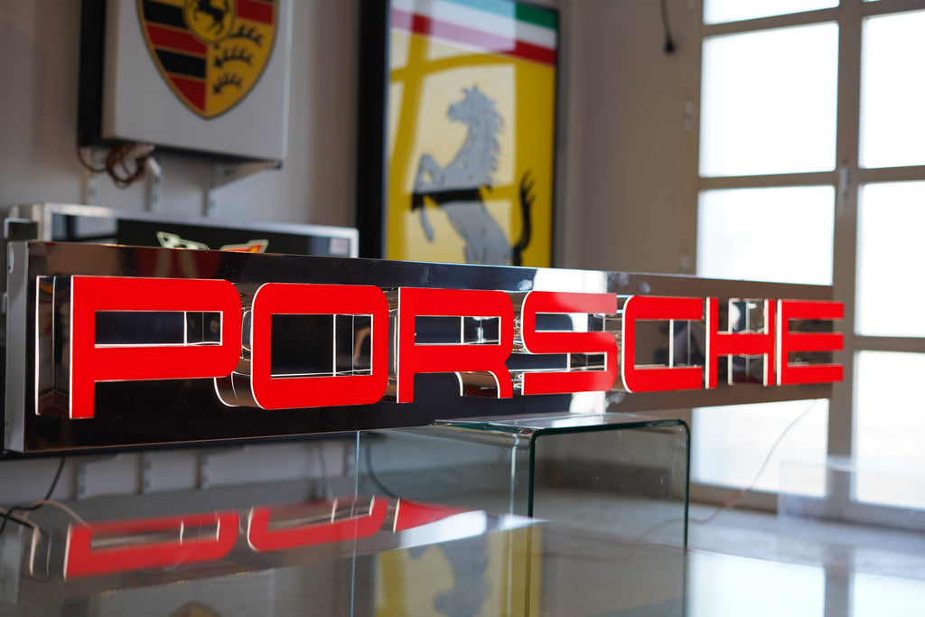 Porsche Illuminated Reflective Dealer Sign