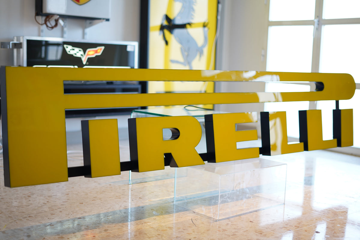 2000s Pirelli Dealer Lettering Sign – Iconic Yellow