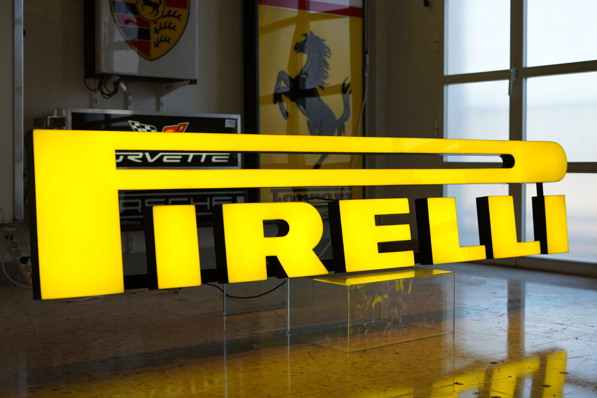 2000s Pirelli Dealer Lettering Sign – Iconic Yellow