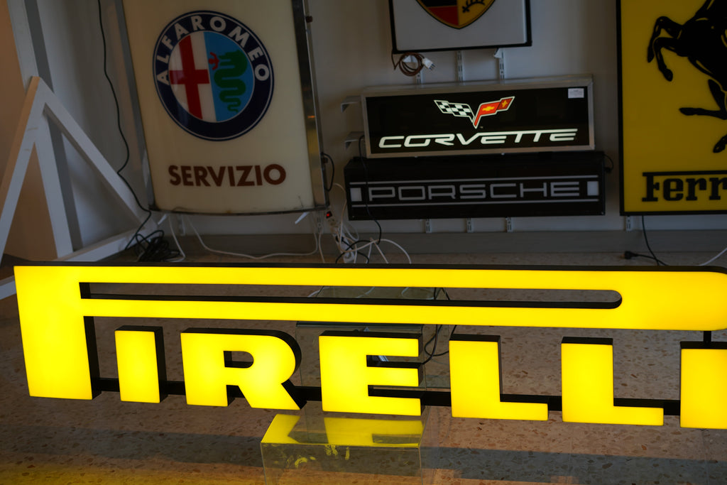 2000s Pirelli Dealer Lettering Sign – Iconic Yellow