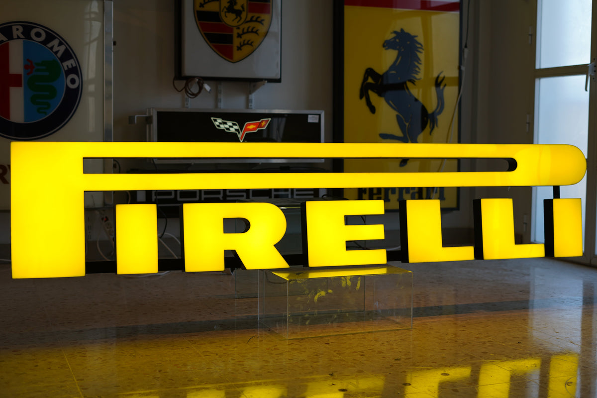 2000s Pirelli Dealer Lettering Sign – Iconic Yellow