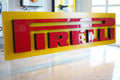 1990s Pirelli Dealer illuminated Sign – Classic Yellow & Red Heritage Display