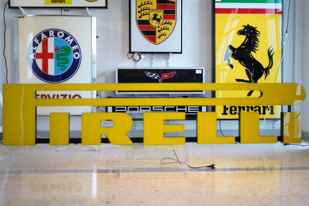 2000s Pirelli Dealer Lettering Sign – Iconic Yellow