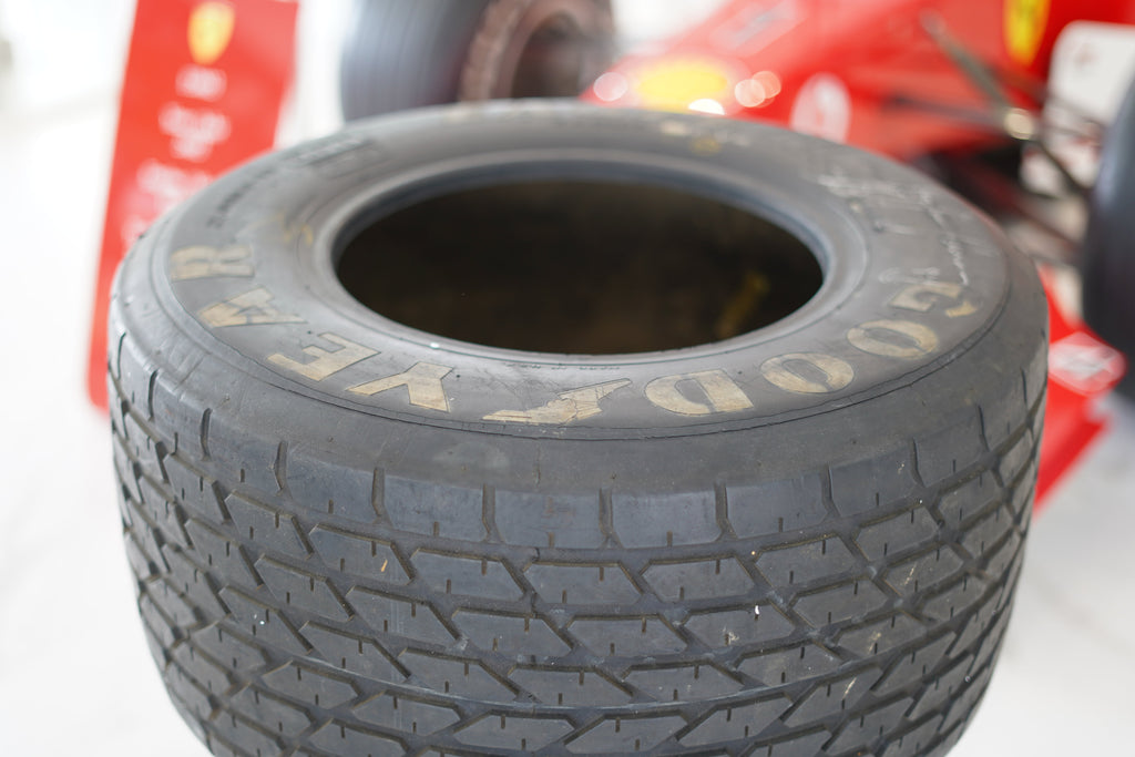 1991 Ayrton Senna MP4/6 front tire table signed