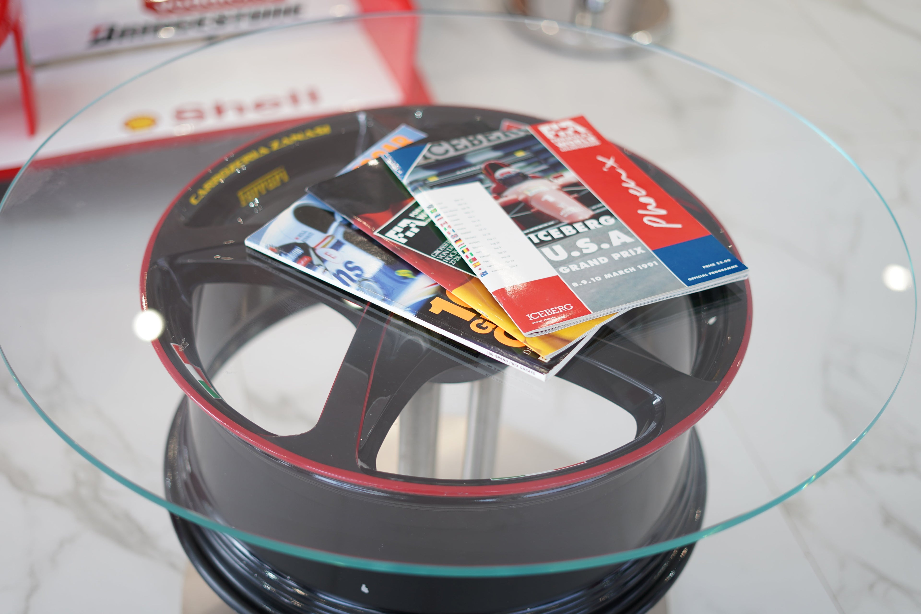 Ferrari Carrozzeria Zanasi Rim Coffee Table - Formula 1 Memorabilia