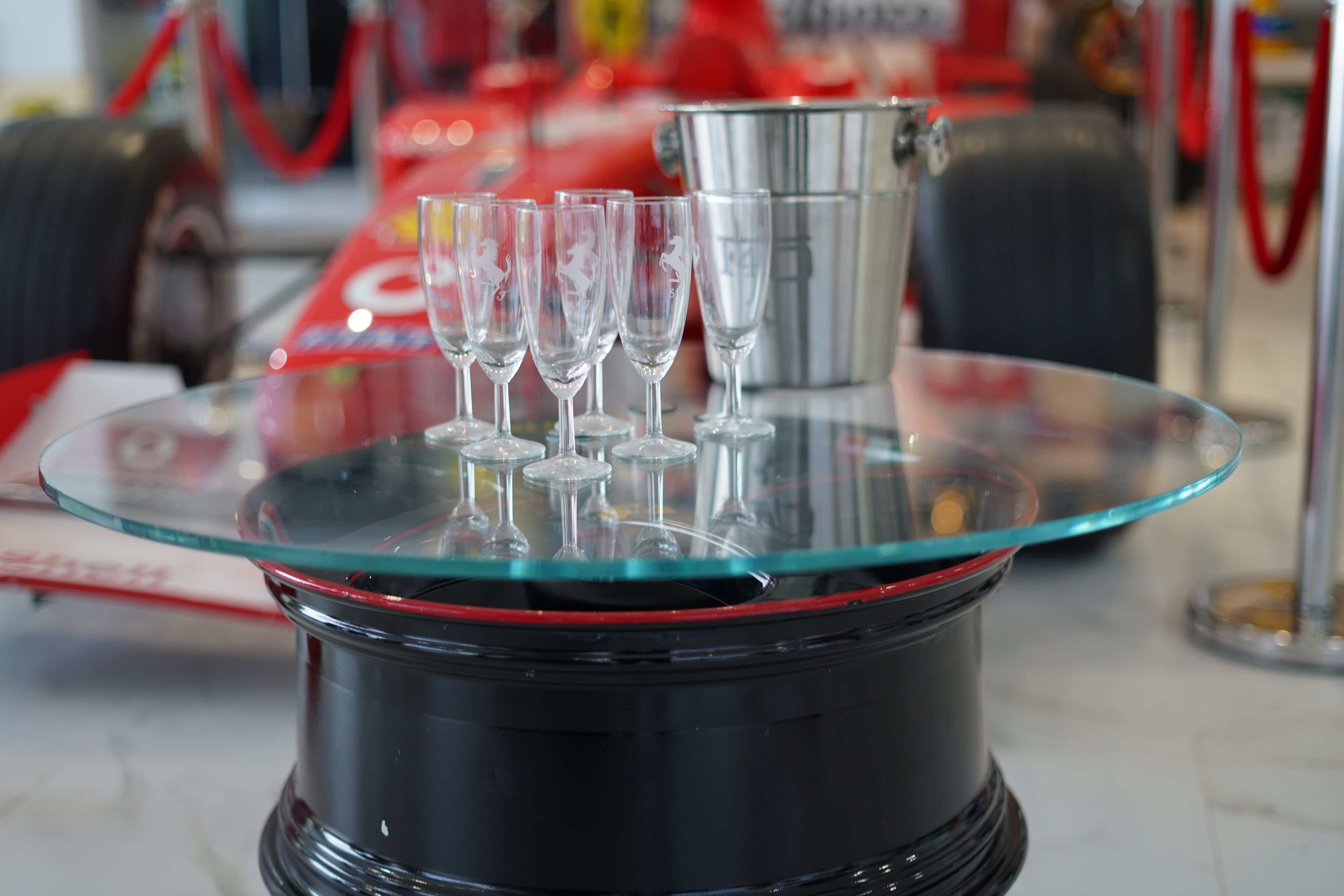 Ferrari Carrozzeria Zanasi Rim Coffee Table - Formula 1 Memorabilia