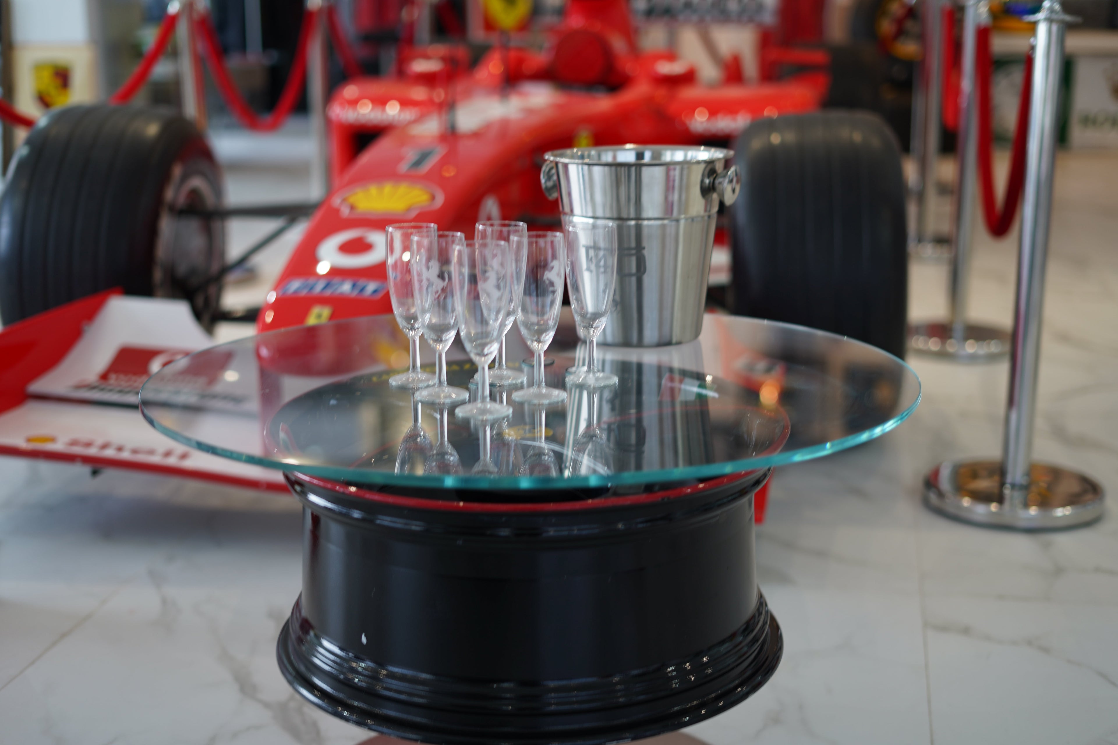 Ferrari Carrozzeria Zanasi Rim Coffee Table - Formula 1 Memorabilia