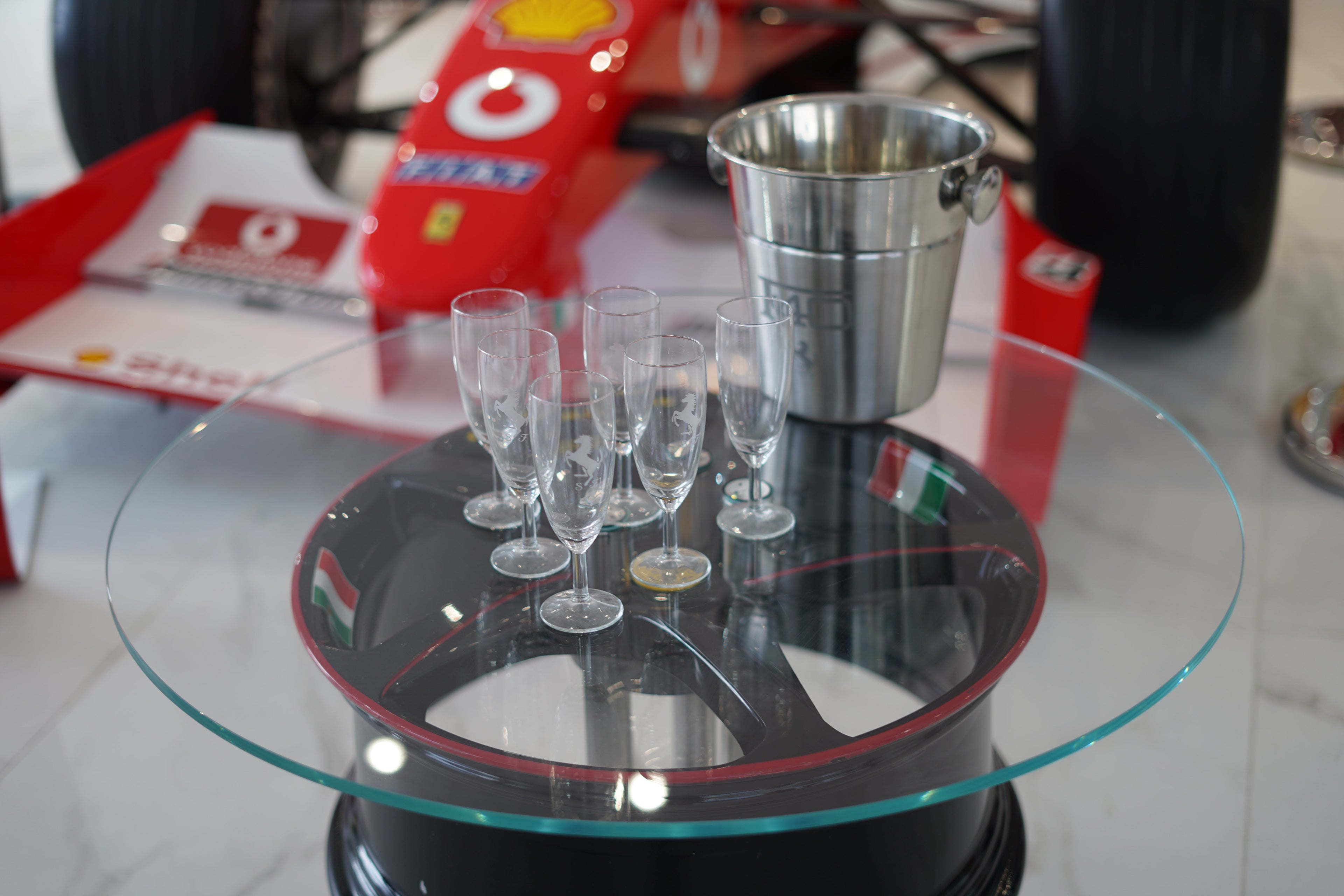 Ferrari Carrozzeria Zanasi Rim Coffee Table - Formula 1 Memorabilia