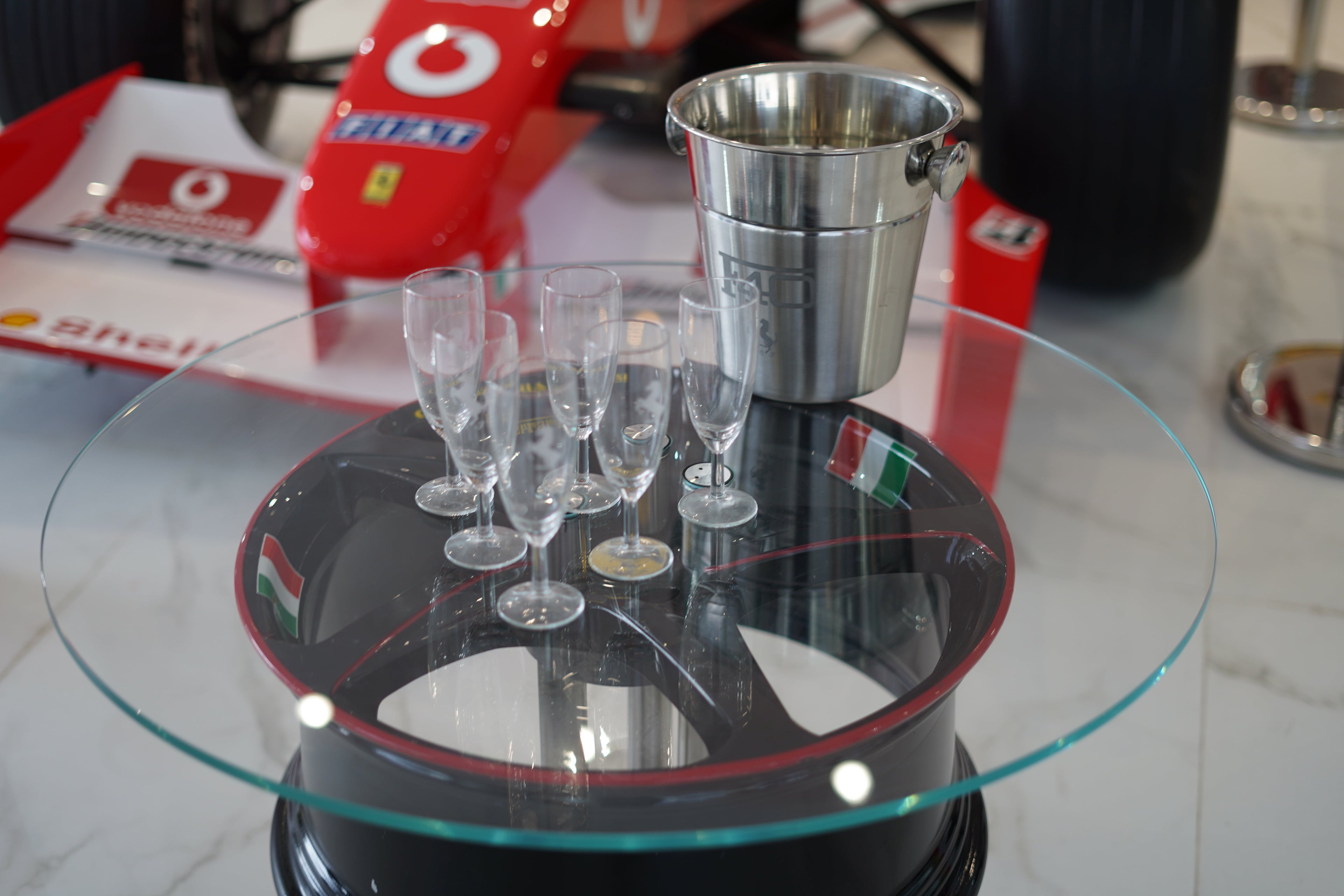 Ferrari Carrozzeria Zanasi Rim Coffee Table - Formula 1 Memorabilia