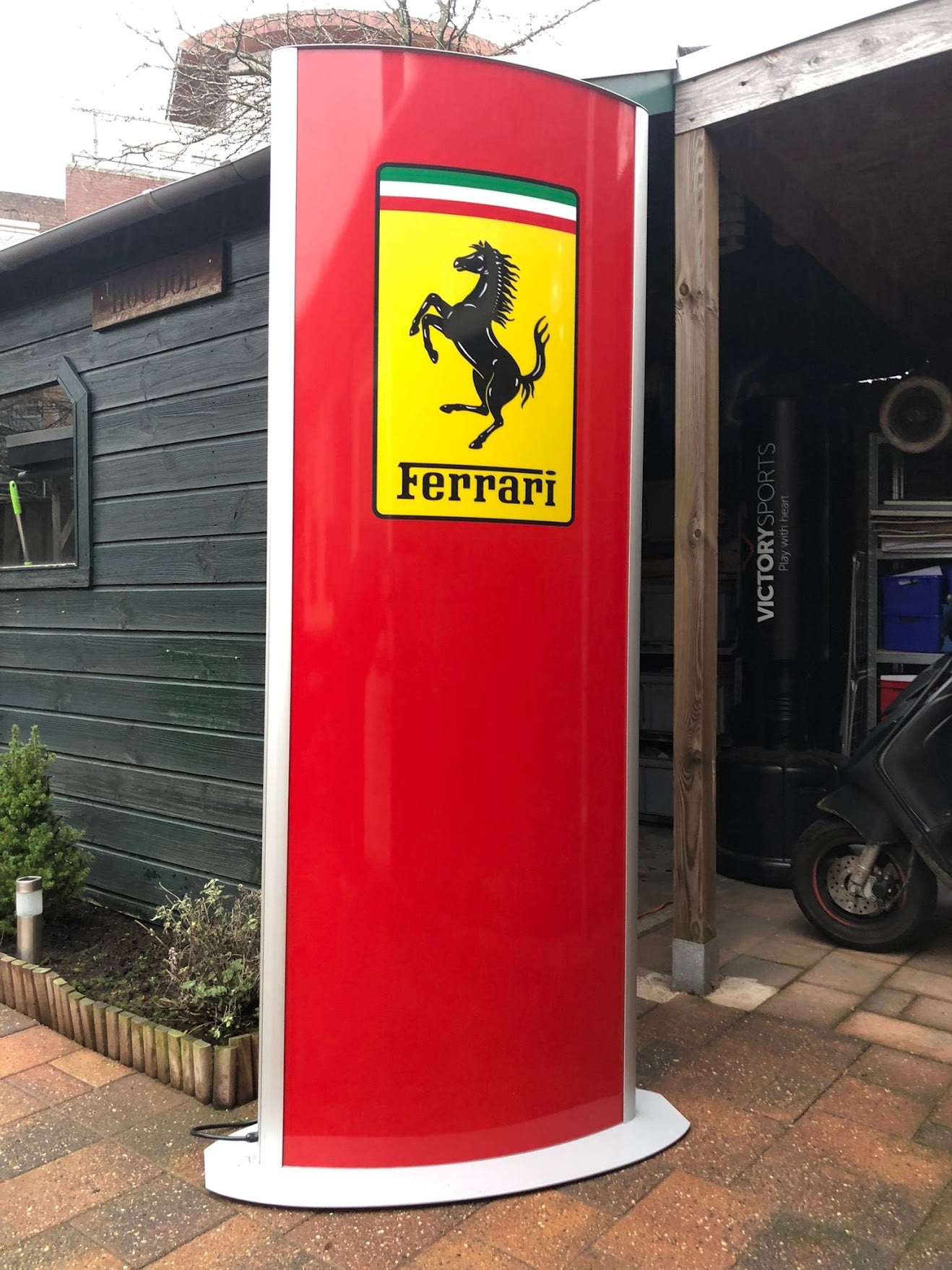2000's Ferrari Official Dealer Double Side illuminated Sign