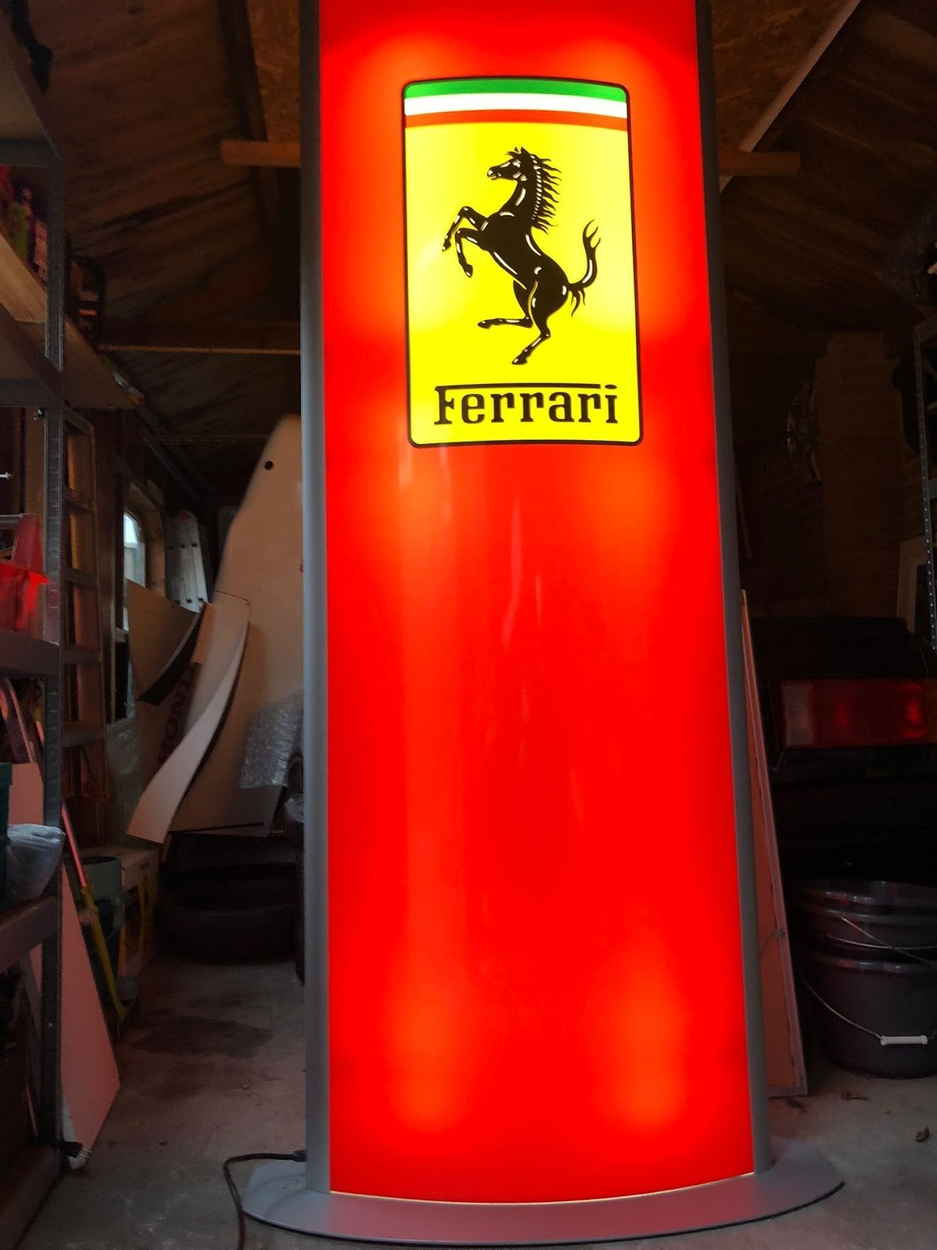2000's Ferrari Official Dealer Double Side illuminated Sign