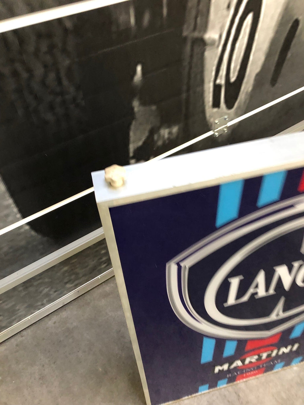 1986 Lancia Martini Racing official dealer illuminated dual side sign