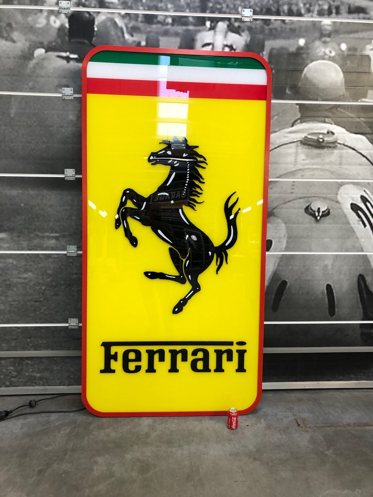 2015 Ferrari XXL official illuminated sign used by Ferrari for 3 auto show