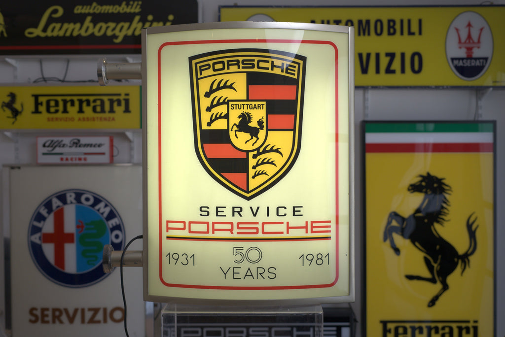 2000s Porsche 50 Jahre Anniversary Double-sided Illuminated Sign