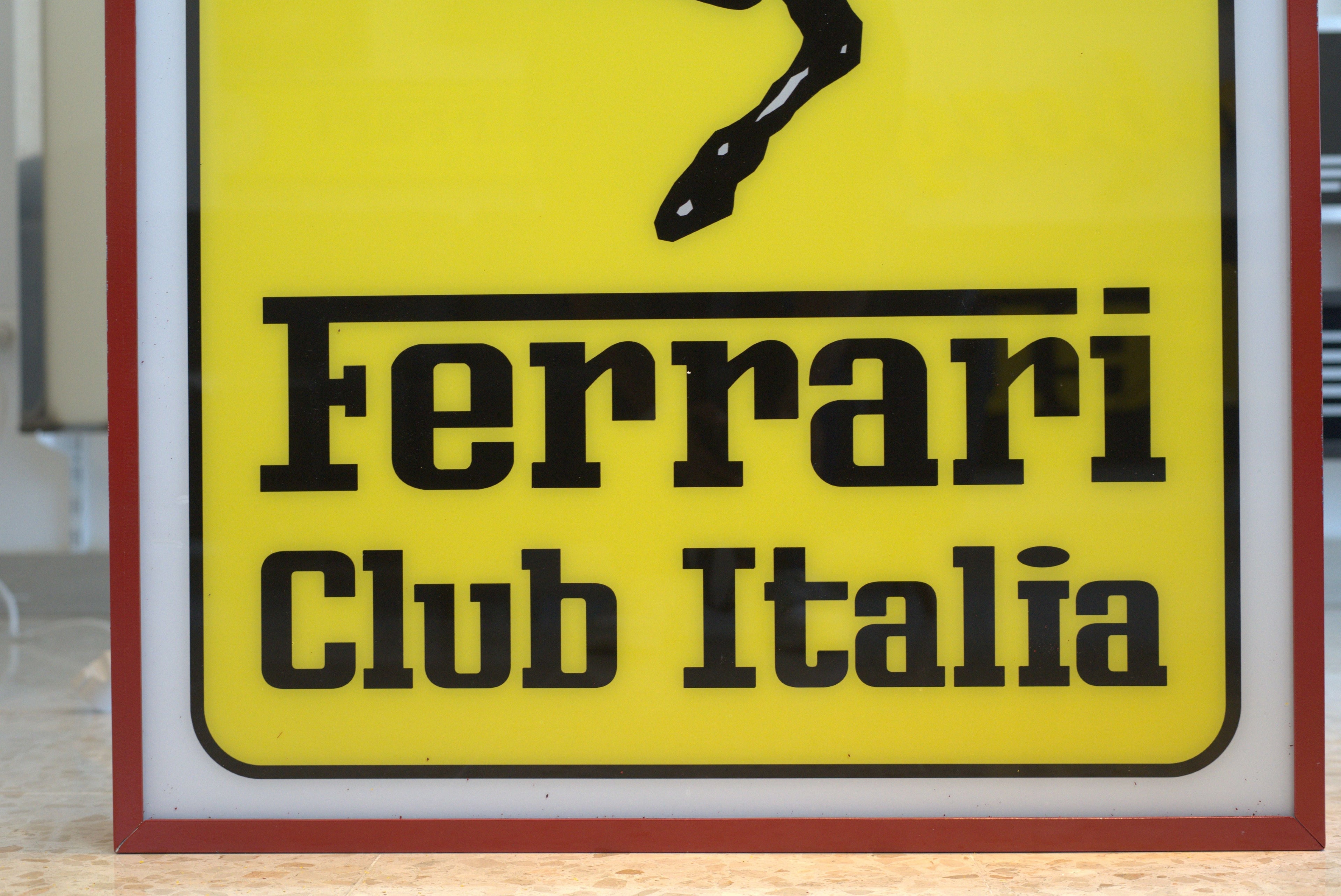 1985s Ferrari Club Italia illuminated sign