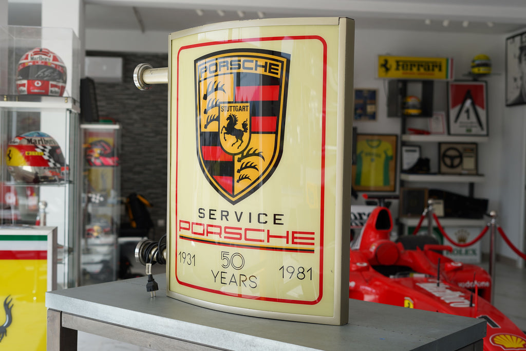 2000s Porsche 50 Jahre Anniversary Double-sided Illuminated Sign