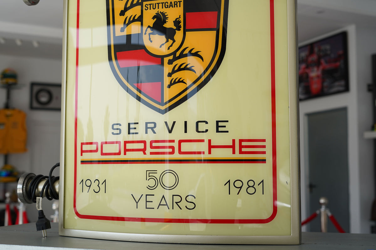 2000s Porsche 50 Jahre Anniversary Double-sided Illuminated Sign